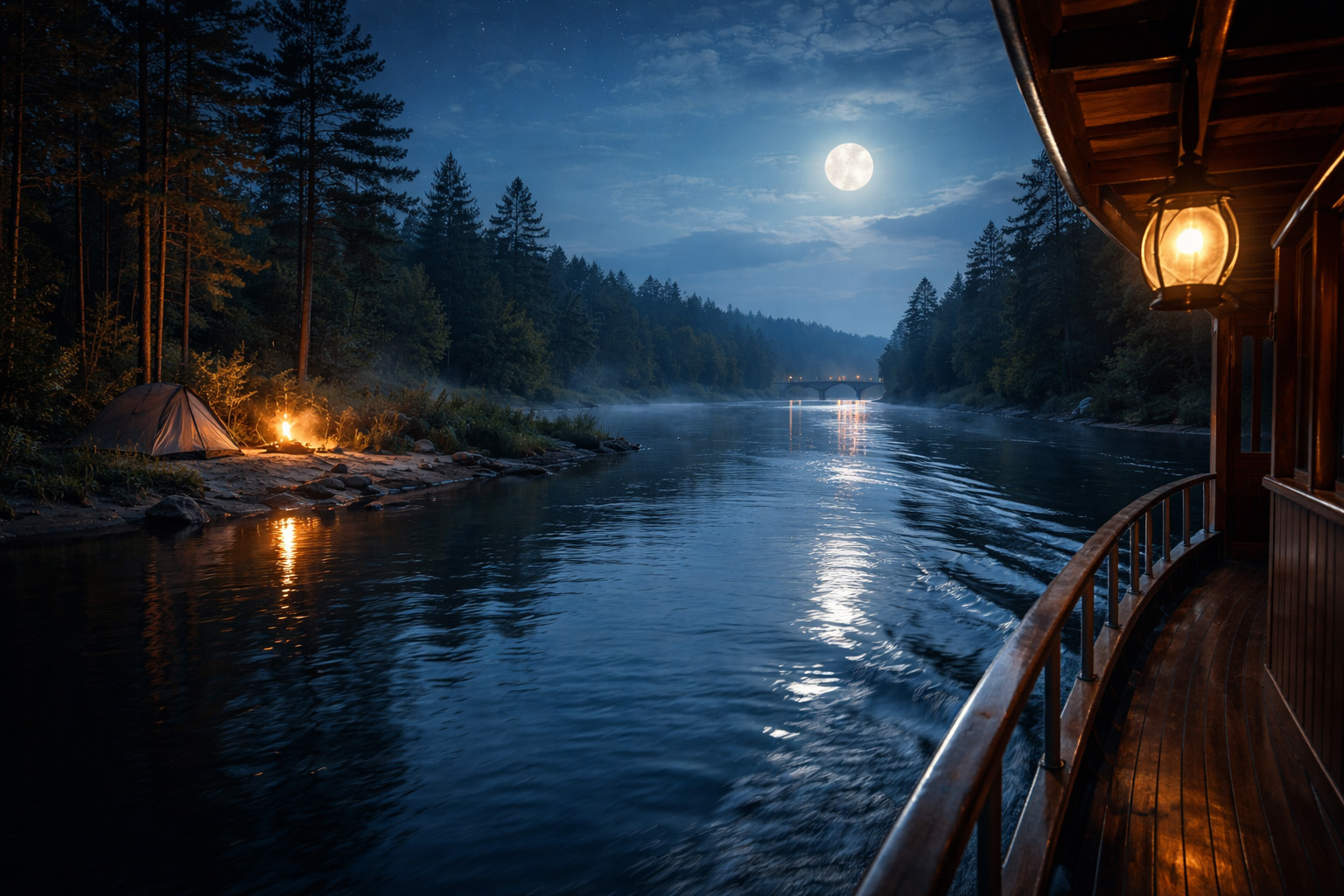 Как звучит река ночью