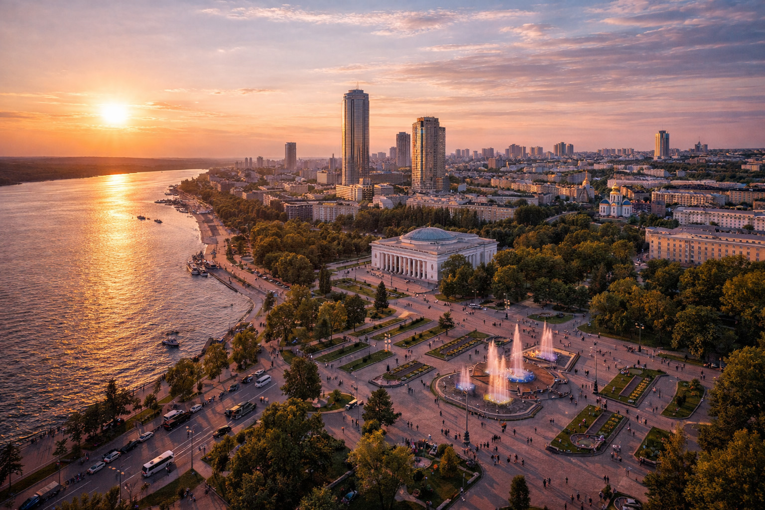 Самара набережная и простор